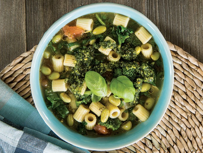 Healthy Soup Recipes-Power Pesto Soup