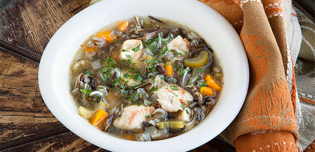 Healthy Soup Recipes-Turkey, Mushroom, and Wild Rice Soup