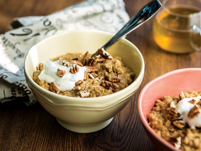 Sweet Pumpkin Recipes-Slow Cooker Pumpkin Pie Steel-Cut Oats