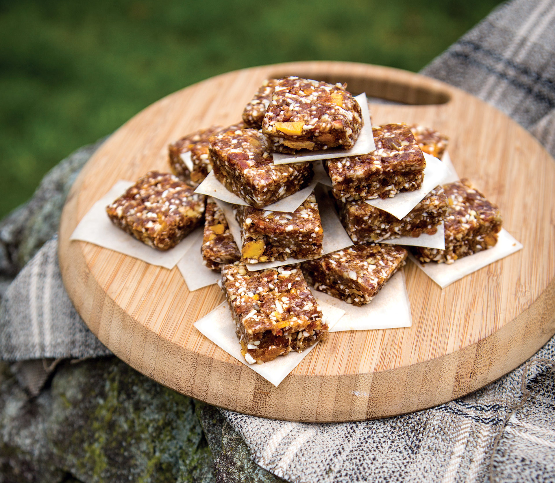 Spiced Date Nut Energy Squares