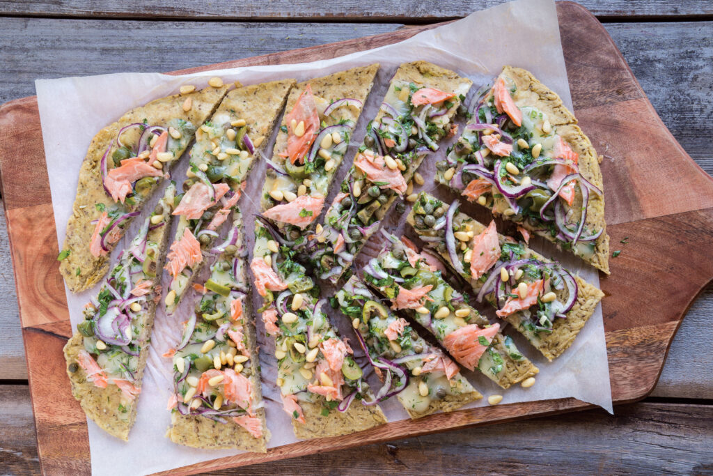 Steelhead and Smoked Mozzarella Flatbread