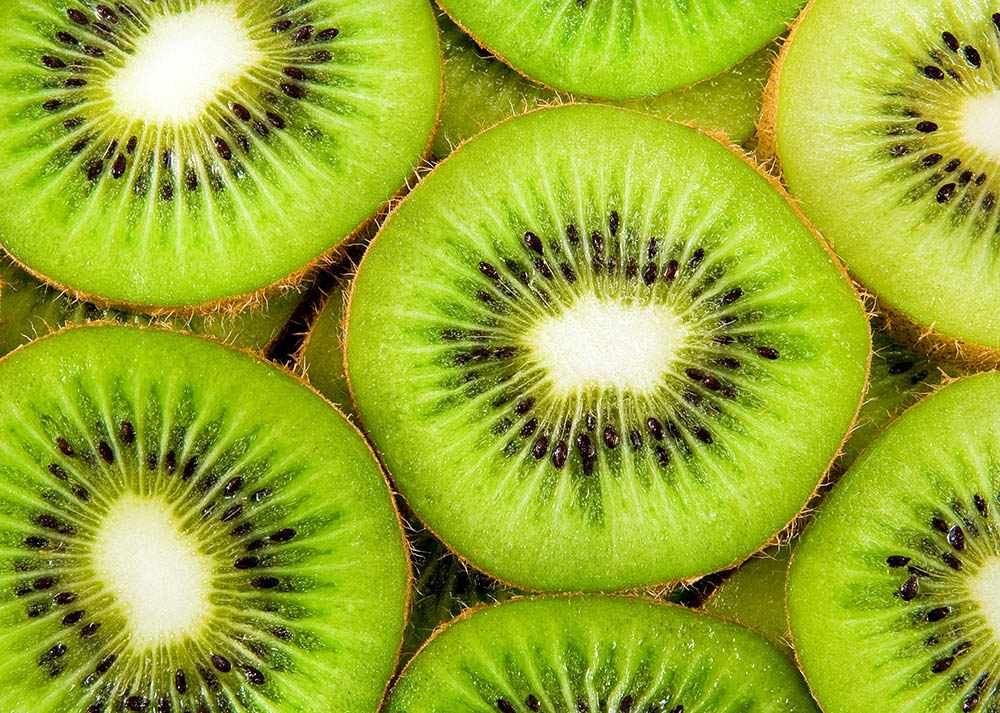 beautiful kiwi fruit slices background