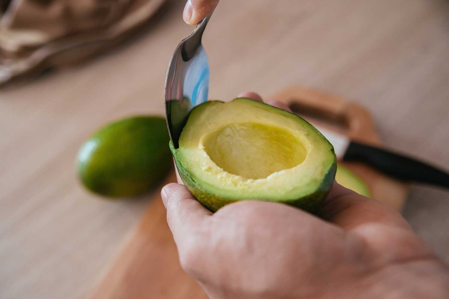 Avocado Cut In Half And Prepared