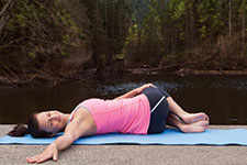 Reclining spinal twist