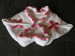 Towel with petals