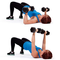 Bridge with Chest Press