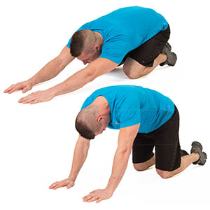 Child's Pose into Cat Pose