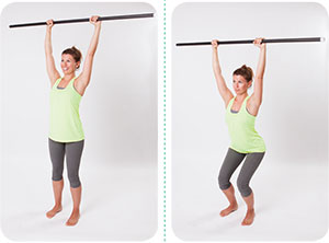 Overhead Dowel Squat