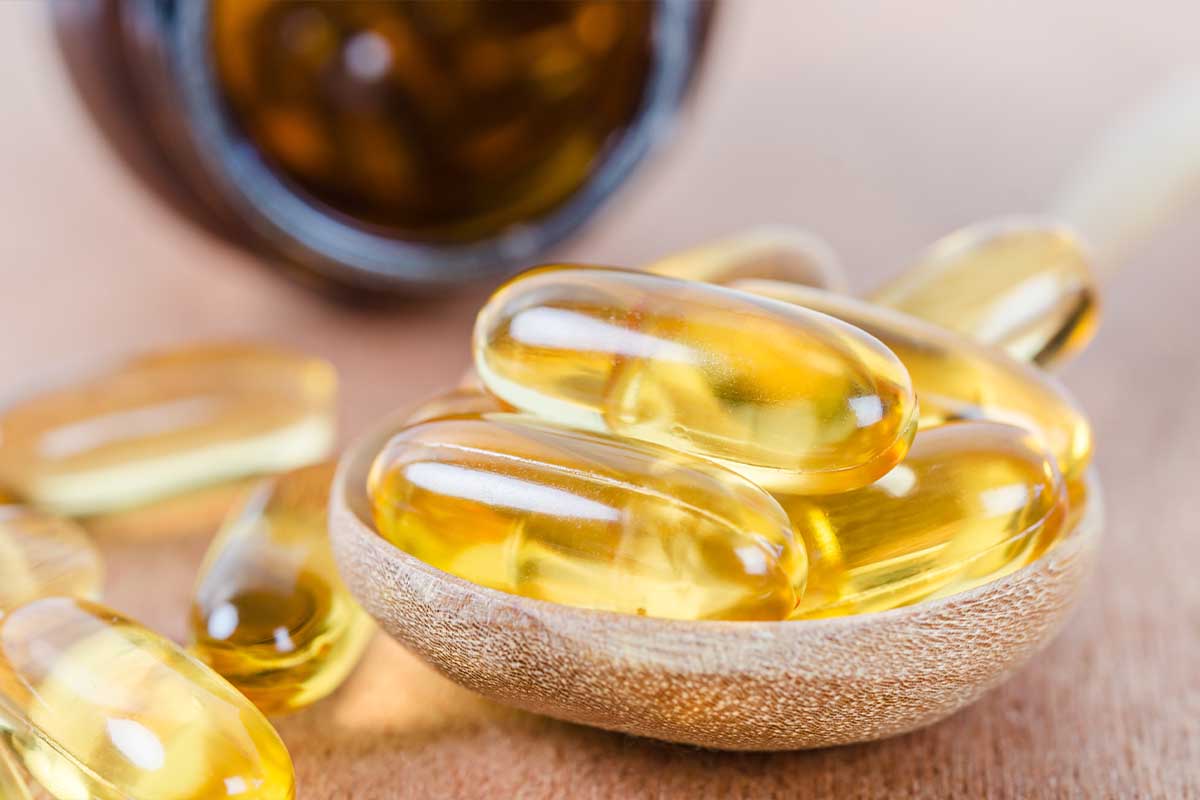 Vitamins in a container