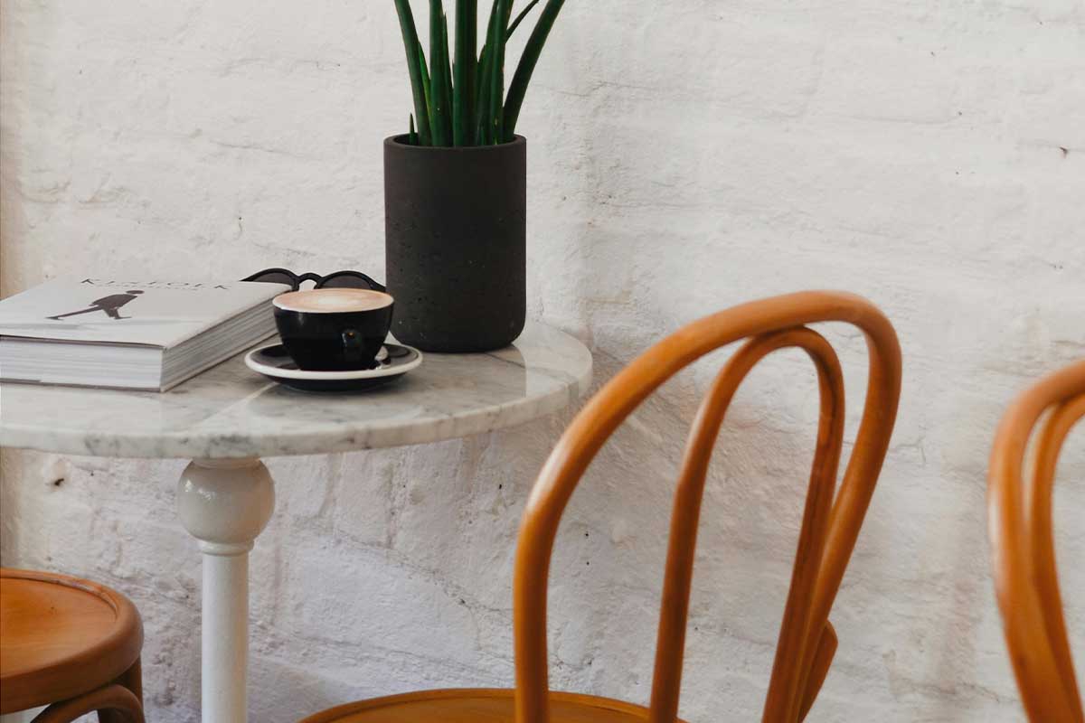 Aesthetic coffee shop