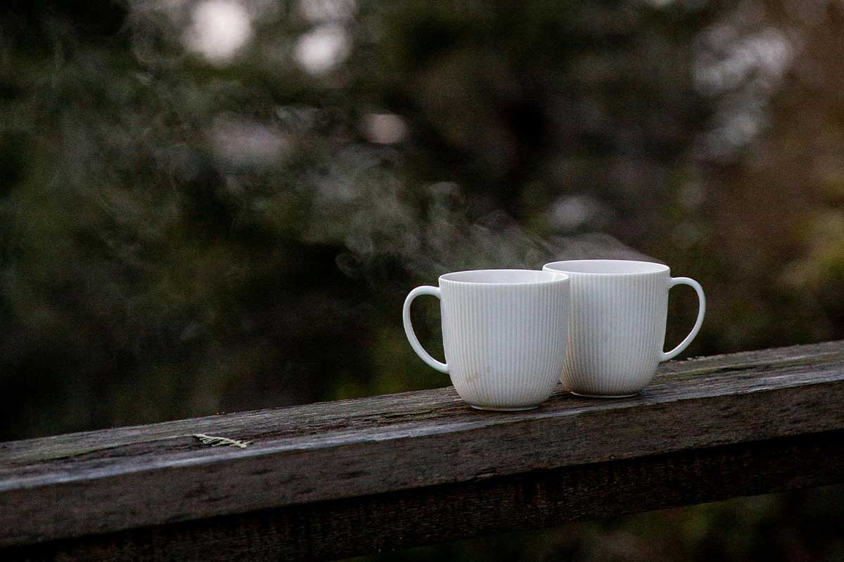 Enjoy coffee outside