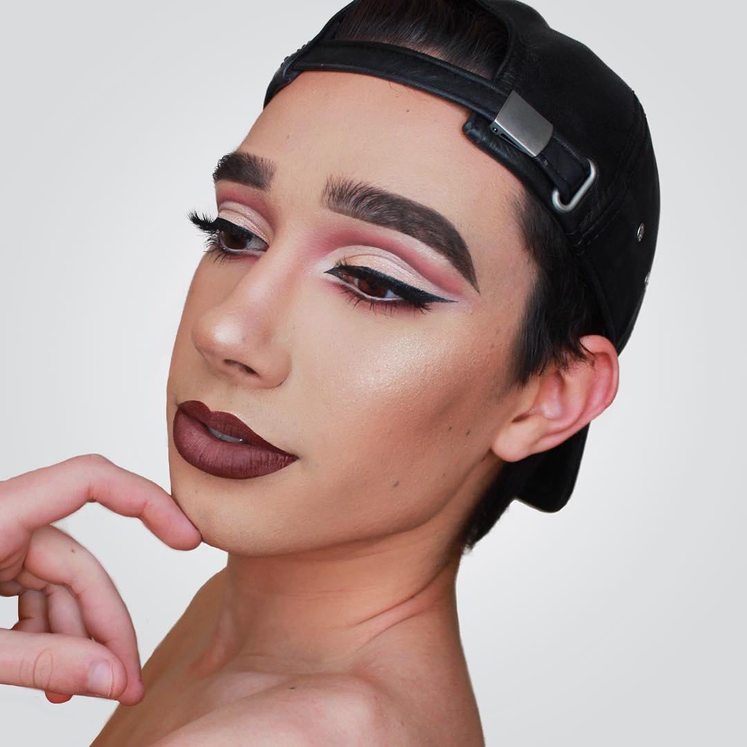 Beauty influencer James Charles in a 2016 beauty look